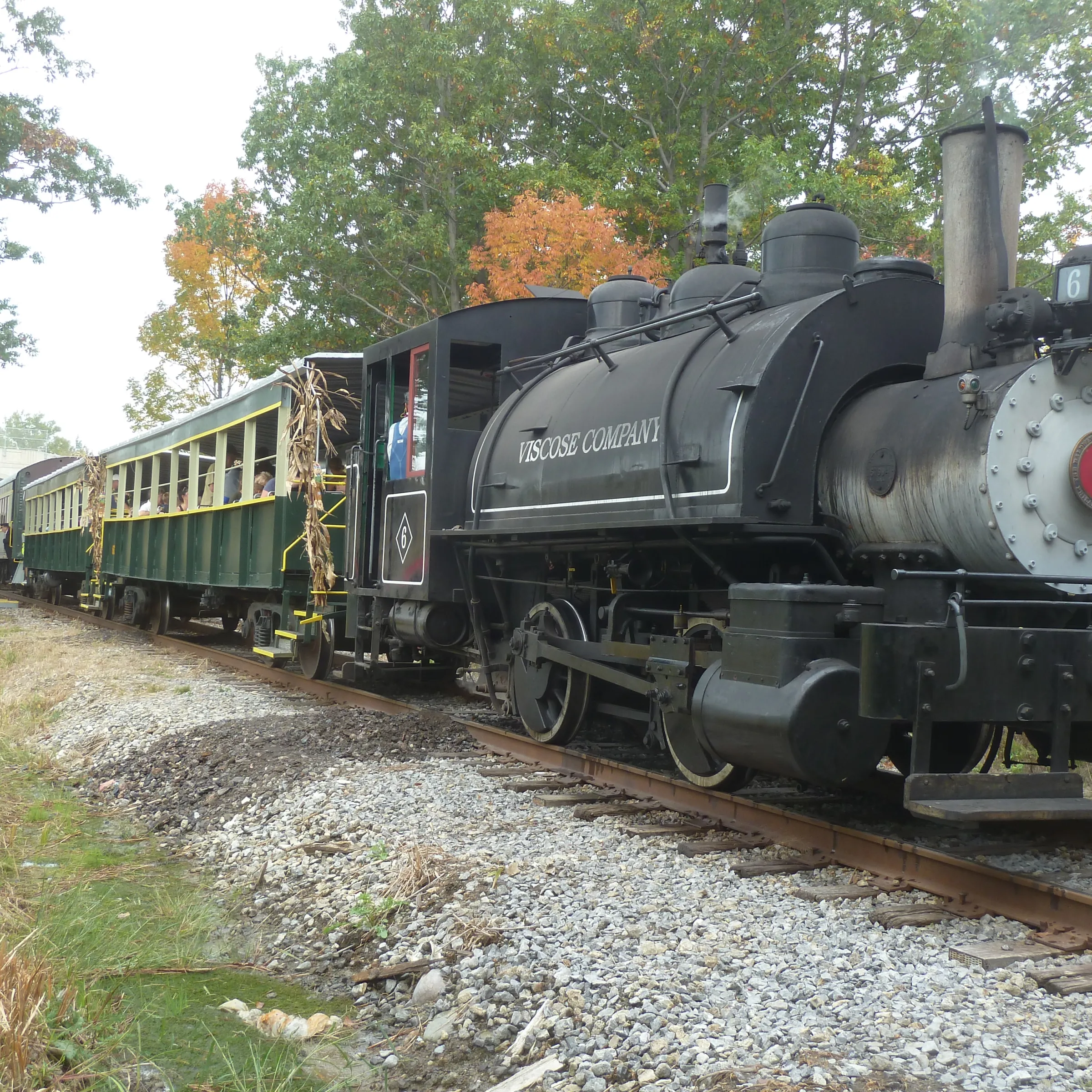 Buffalo-Cattaraugus Jamestown train running during fall